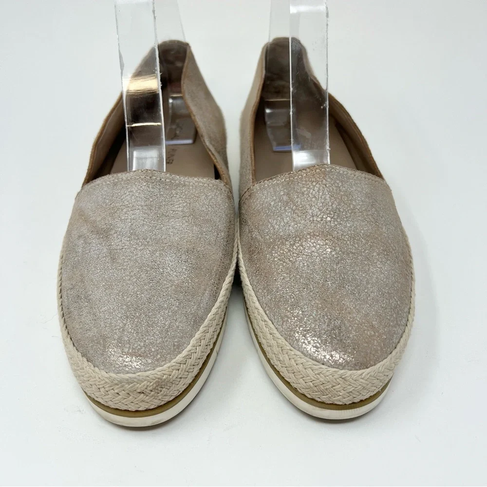 Donald J. Pliner Palm Metallic Espadrilles Slip On Flats Women's 8 Beachy Preppy
